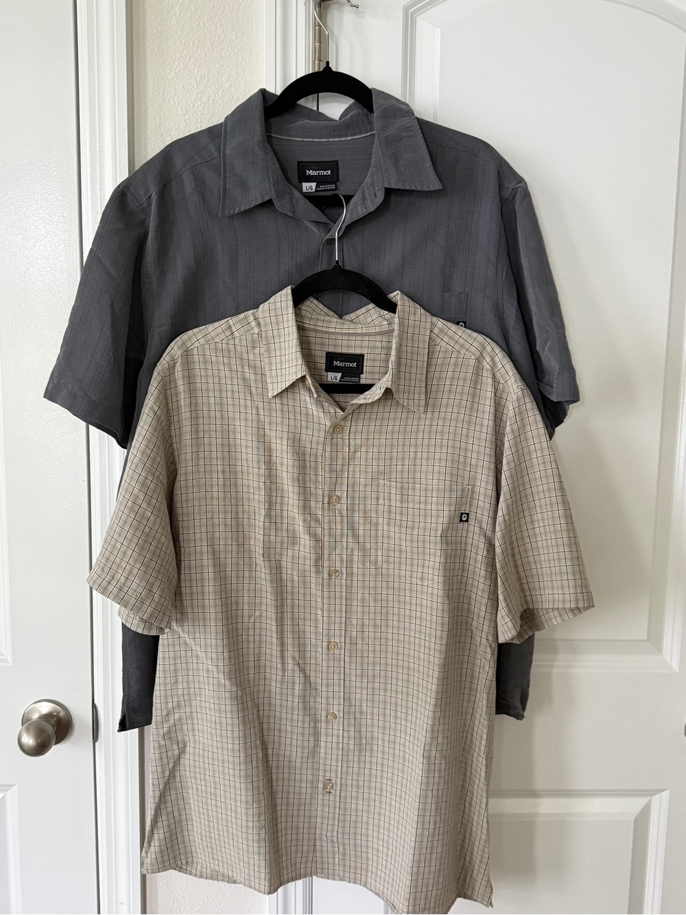Marmot Bundle - Men's Short-Sleeve Shirt - Beige and tan Plaid